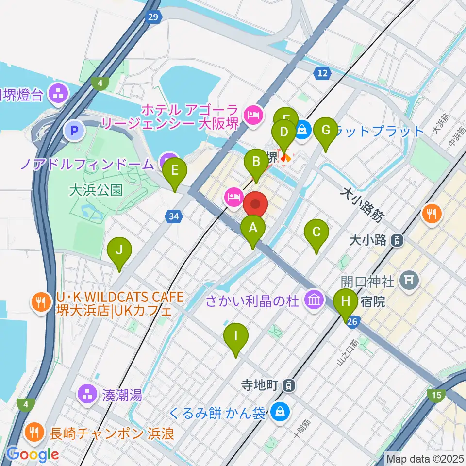 堺チクタク・スタジオNoi周辺のコンビニエンスストア一覧地図