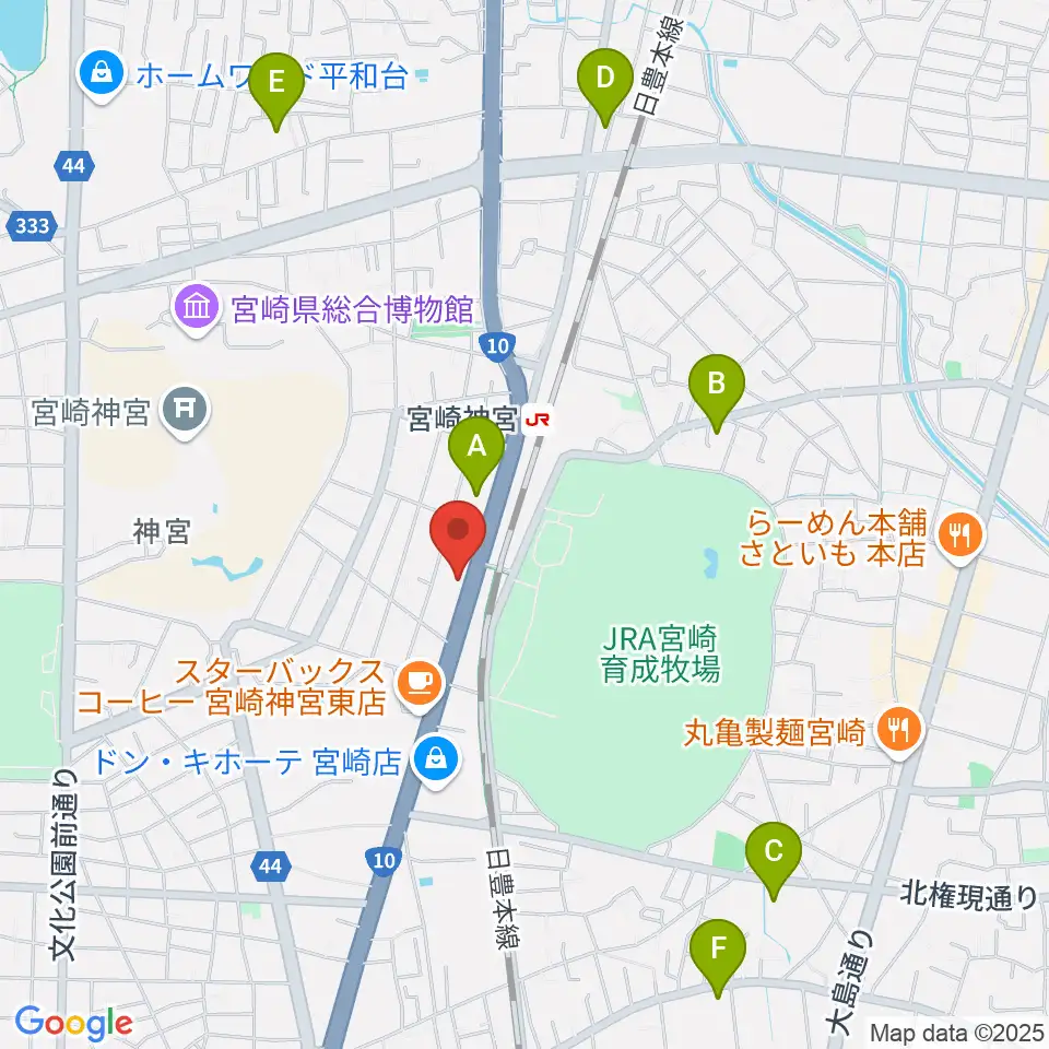 ユーイング スタジオ周辺のコンビニエンスストア一覧地図