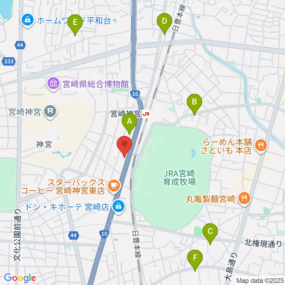 ユーイング スタジオ周辺のコンビニエンスストア一覧地図