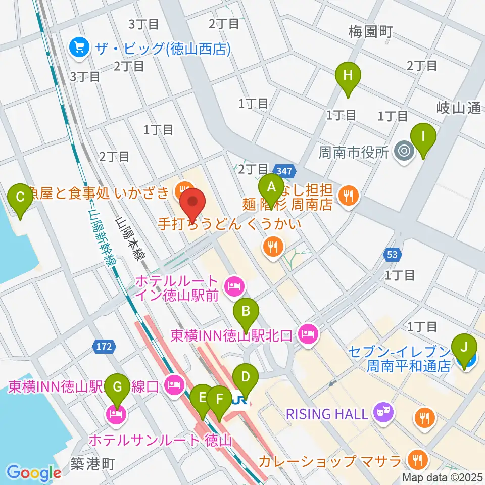 POPS-K 周南ロック館周辺のコンビニエンスストア一覧地図
