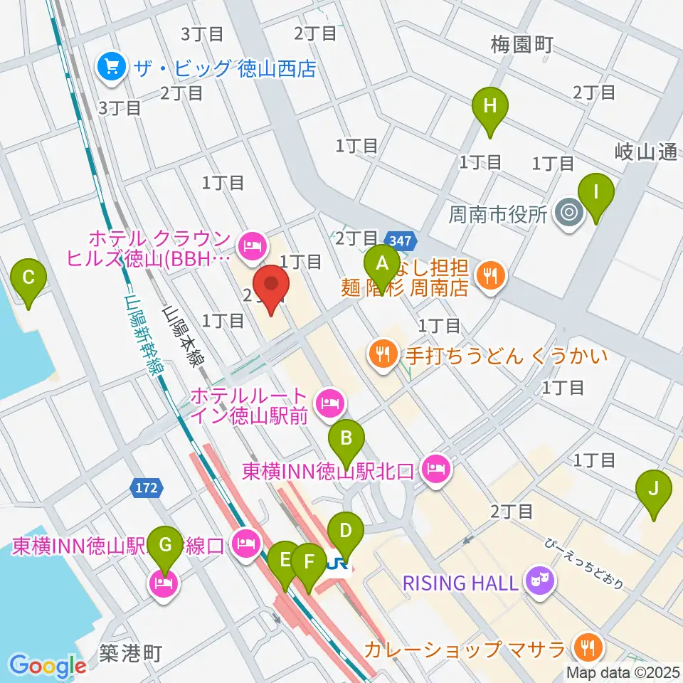POPS-K 周南ロック館周辺のコンビニエンスストア一覧地図