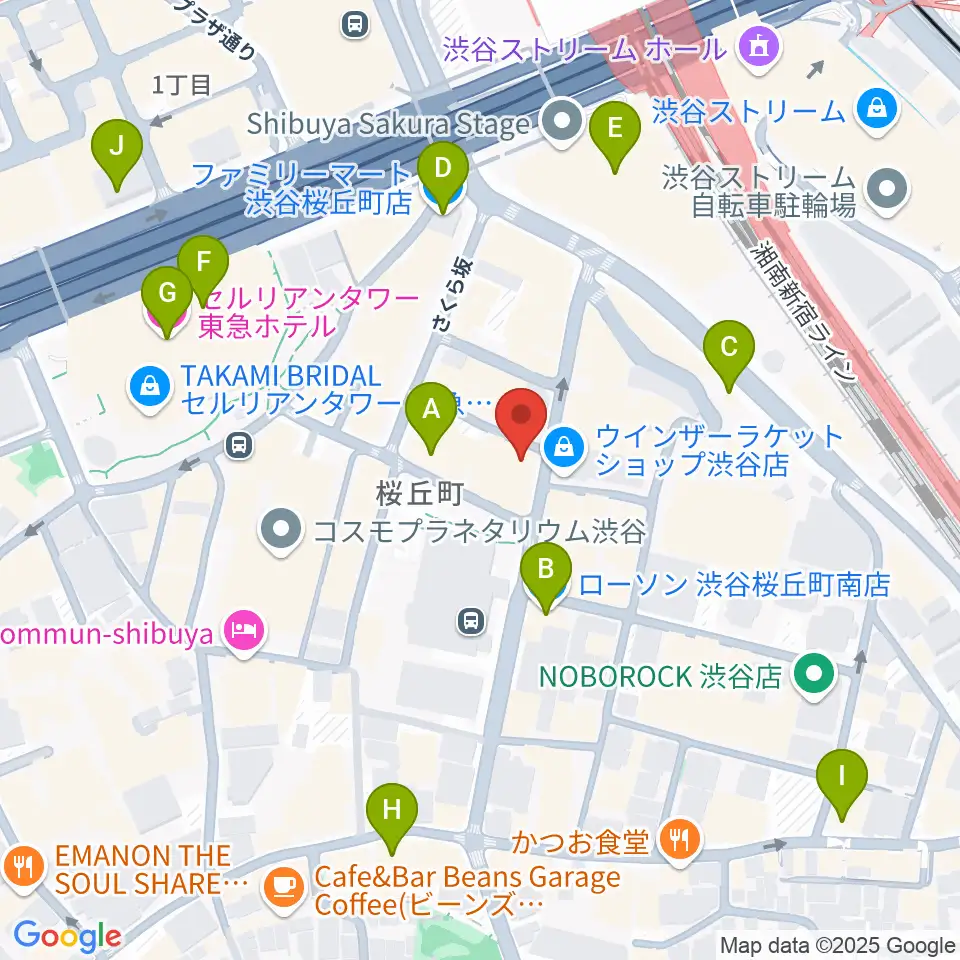スタジオペンタ渋谷ジュークハウス周辺のコンビニエンスストア一覧地図