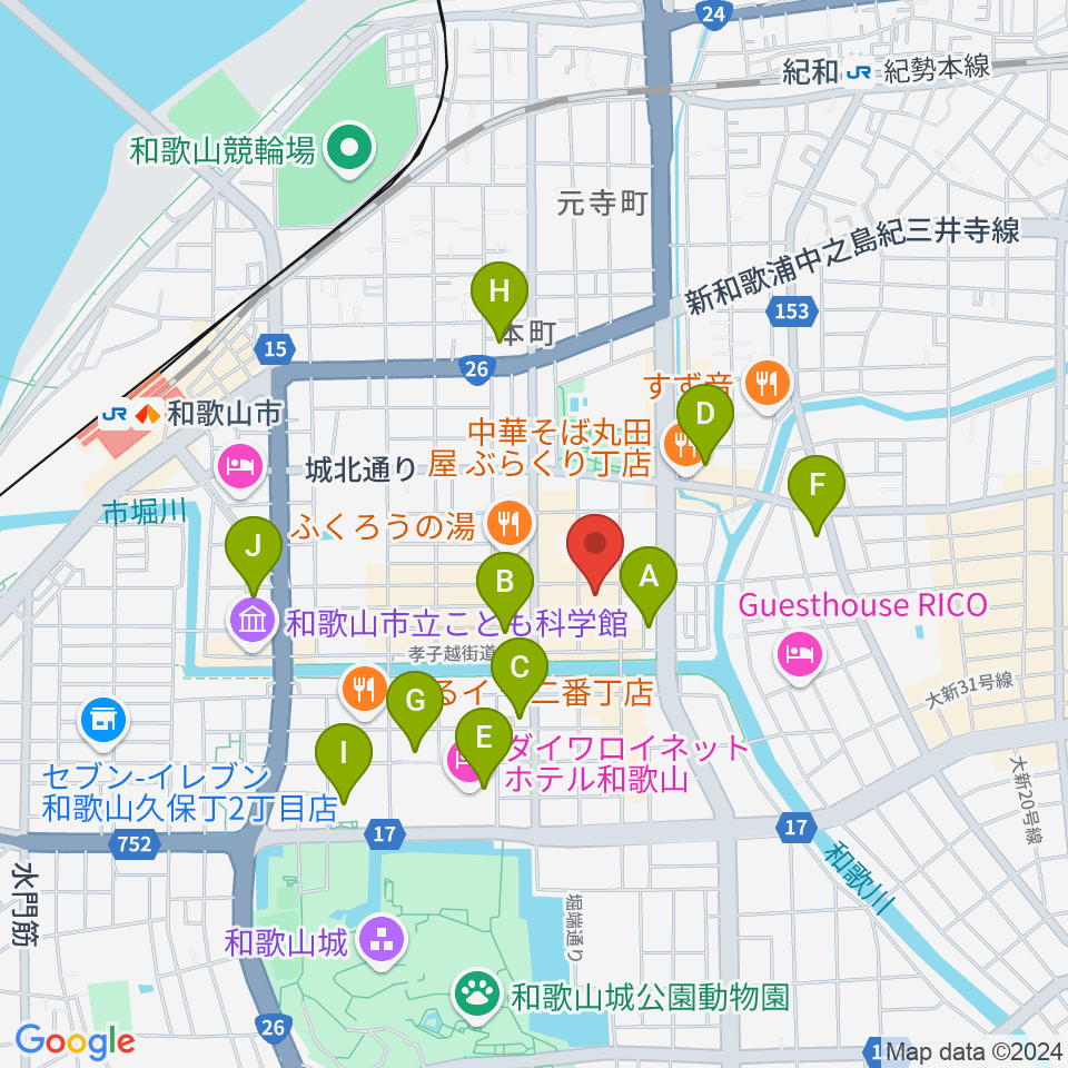 LIVE SPACE MOMENTS周辺のコンビニエンスストア一覧地図