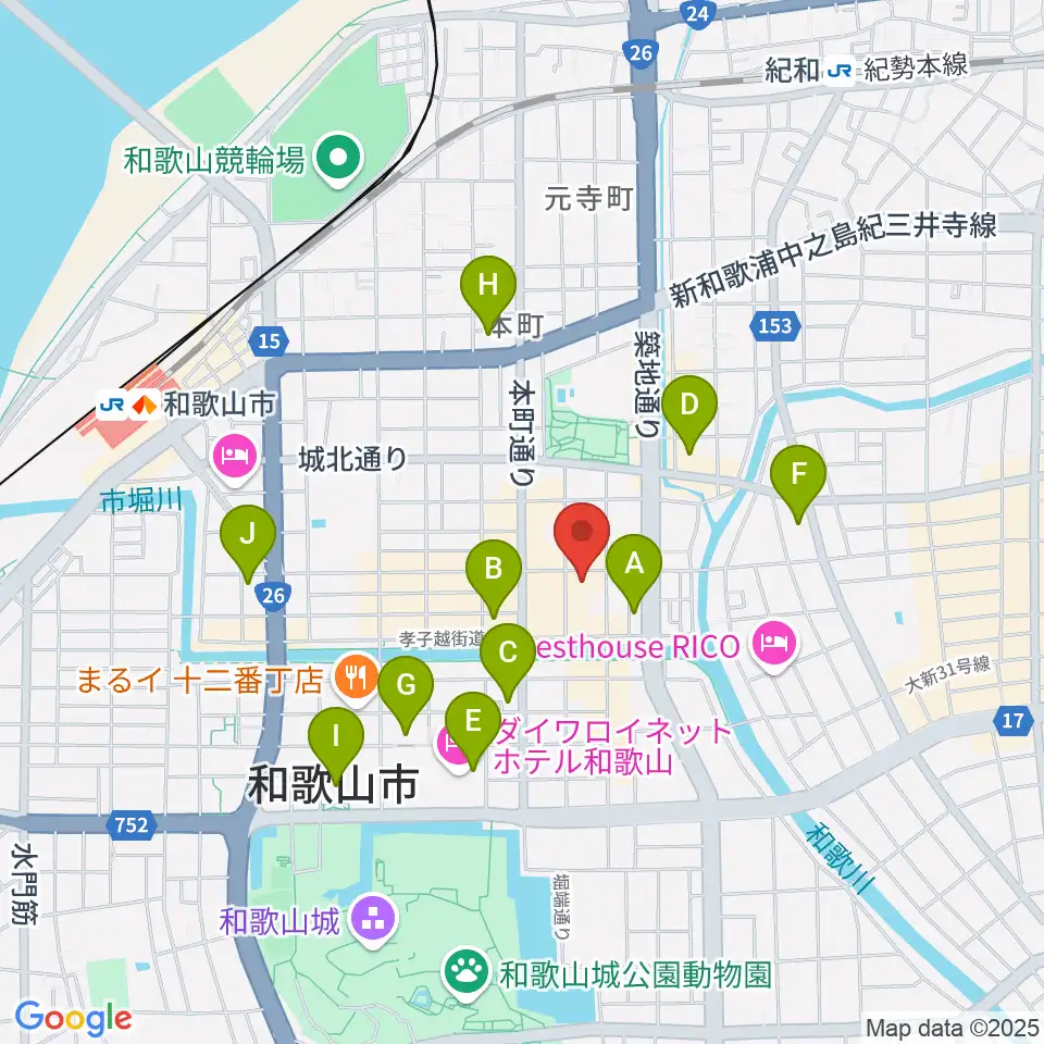 LIVE SPACE MOMENTS周辺のコンビニエンスストア一覧地図