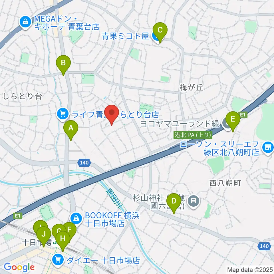 ピアノメンテナンス渡辺周辺のコンビニエンスストア一覧地図
