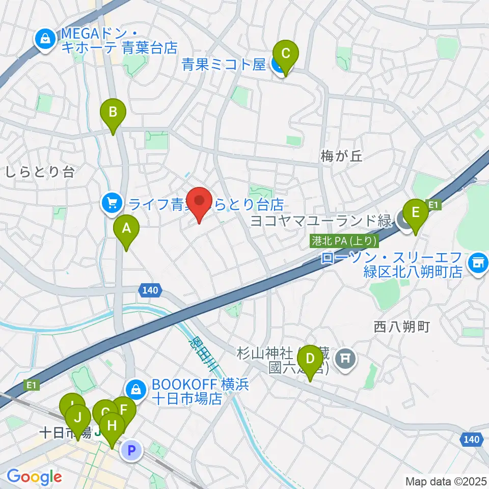 ピアノメンテナンス渡辺周辺のコンビニエンスストア一覧地図