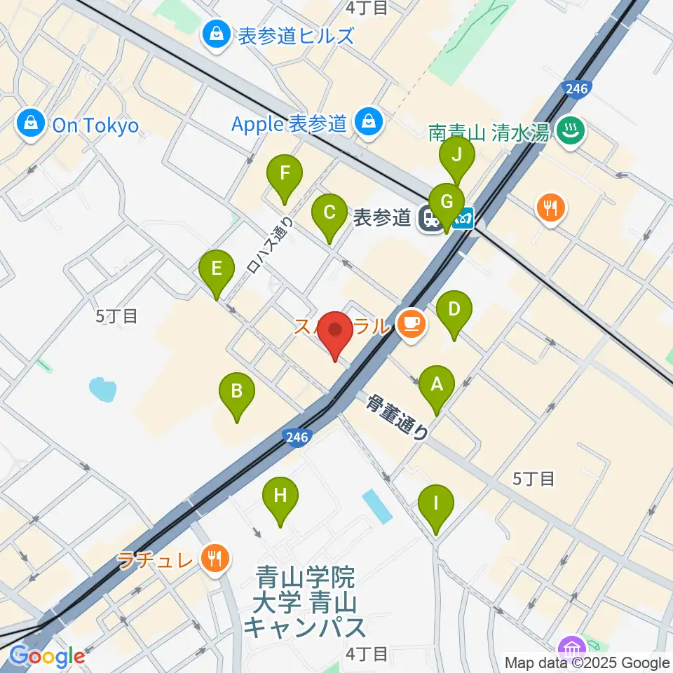 表参道クラシックスペース周辺のコンビニエンスストア一覧地図