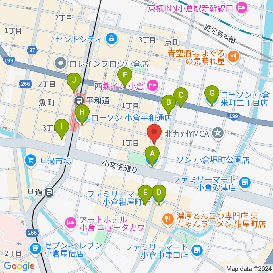 SWING21周辺のコンビニエンスストア一覧地図