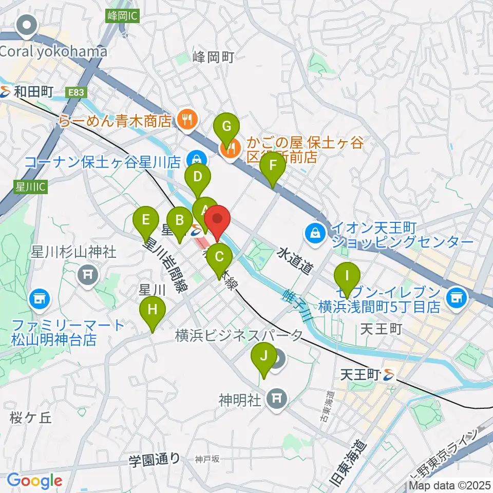 東京音楽学院 横浜星川駅前校周辺のコンビニエンスストア一覧地図