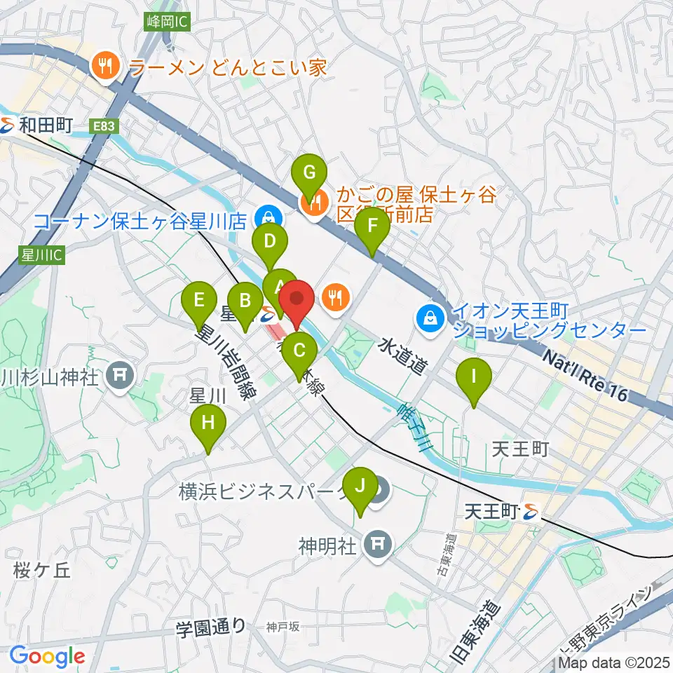 東京音楽学院 横浜星川駅前校周辺のコンビニエンスストア一覧地図