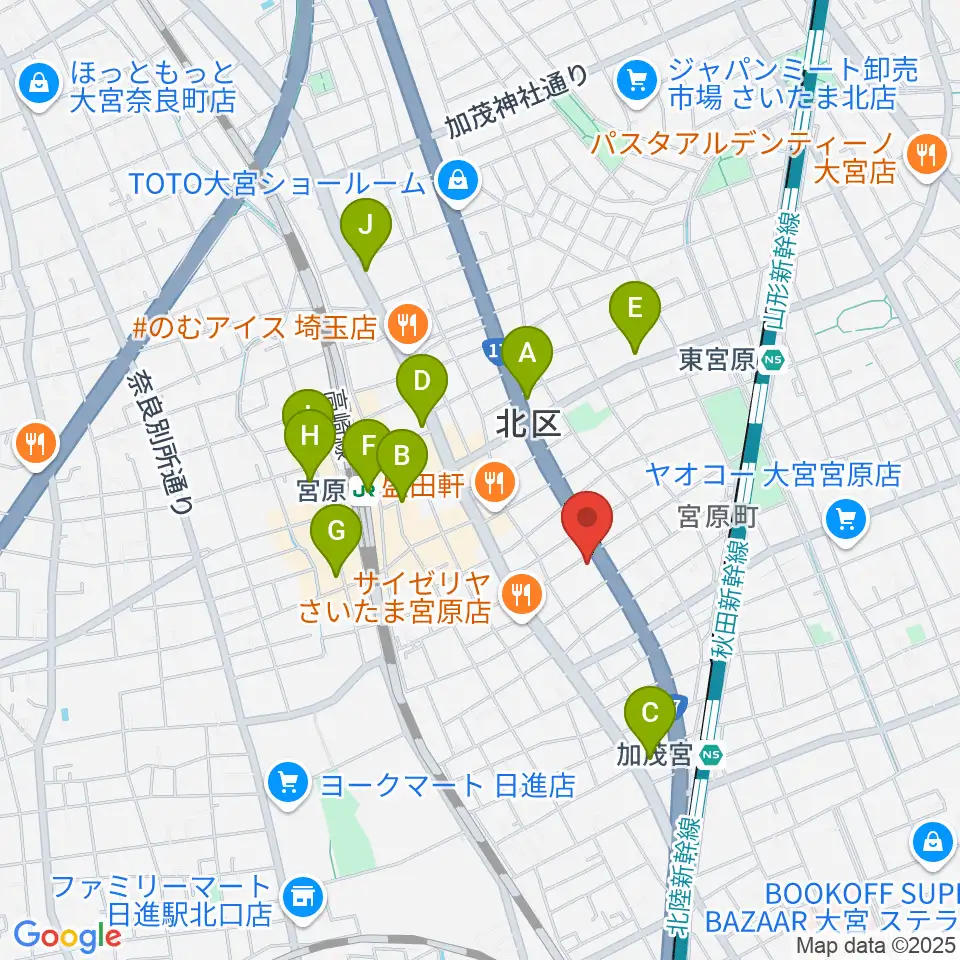 ヒソミネ周辺のコンビニエンスストア一覧地図