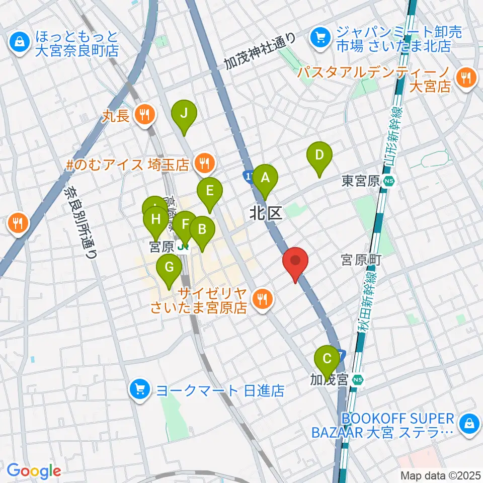 ヒソミネ周辺のコンビニエンスストア一覧地図