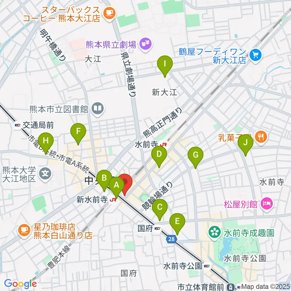 ムラヤマレコード水前寺本店周辺のコンビニエンスストア一覧地図