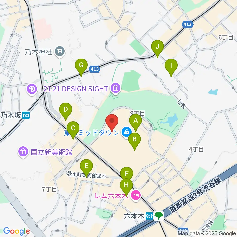 ビルボードライブ東京周辺のコンビニエンスストア一覧地図