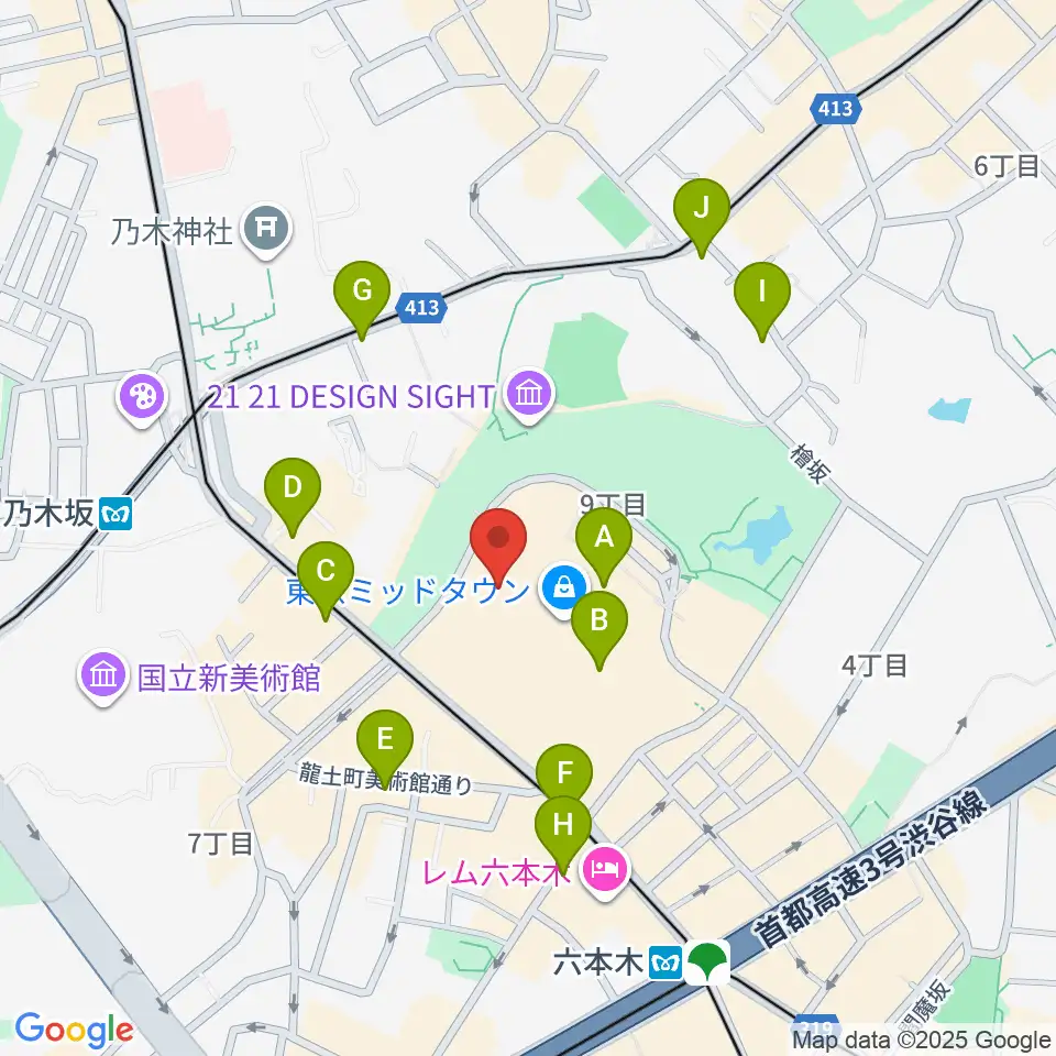 ビルボードライブ東京周辺のコンビニエンスストア一覧地図