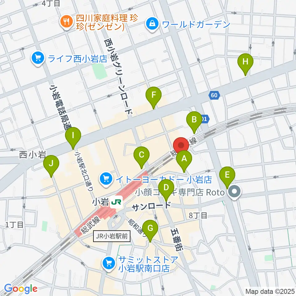 小岩BACK IN TIME周辺のコンビニエンスストア一覧地図