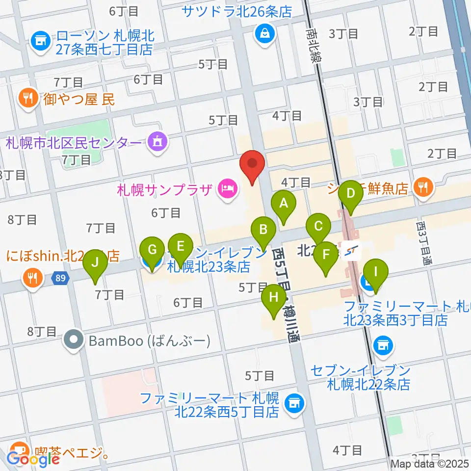 エルム楽器 北区センター周辺のコンビニエンスストア一覧地図