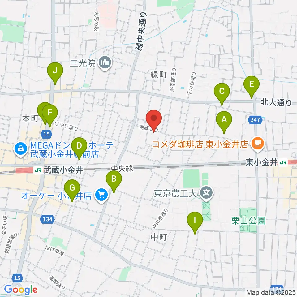 現代座会館周辺のコンビニエンスストア一覧地図
