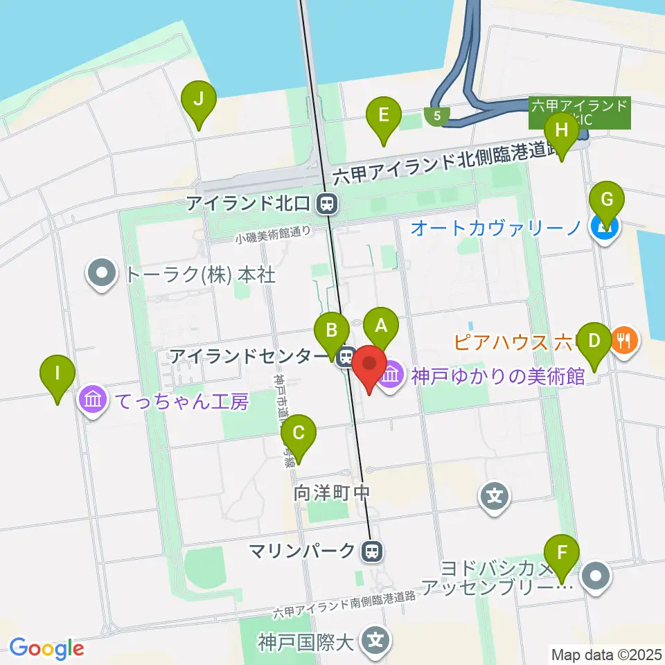 神戸ファッション美術館・オルビスホール周辺のコンビニエンスストア一覧地図