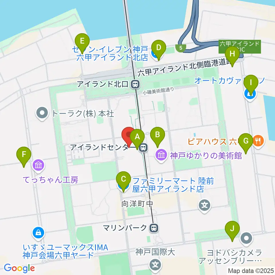 神戸ファッションマート周辺のコンビニエンスストア一覧地図