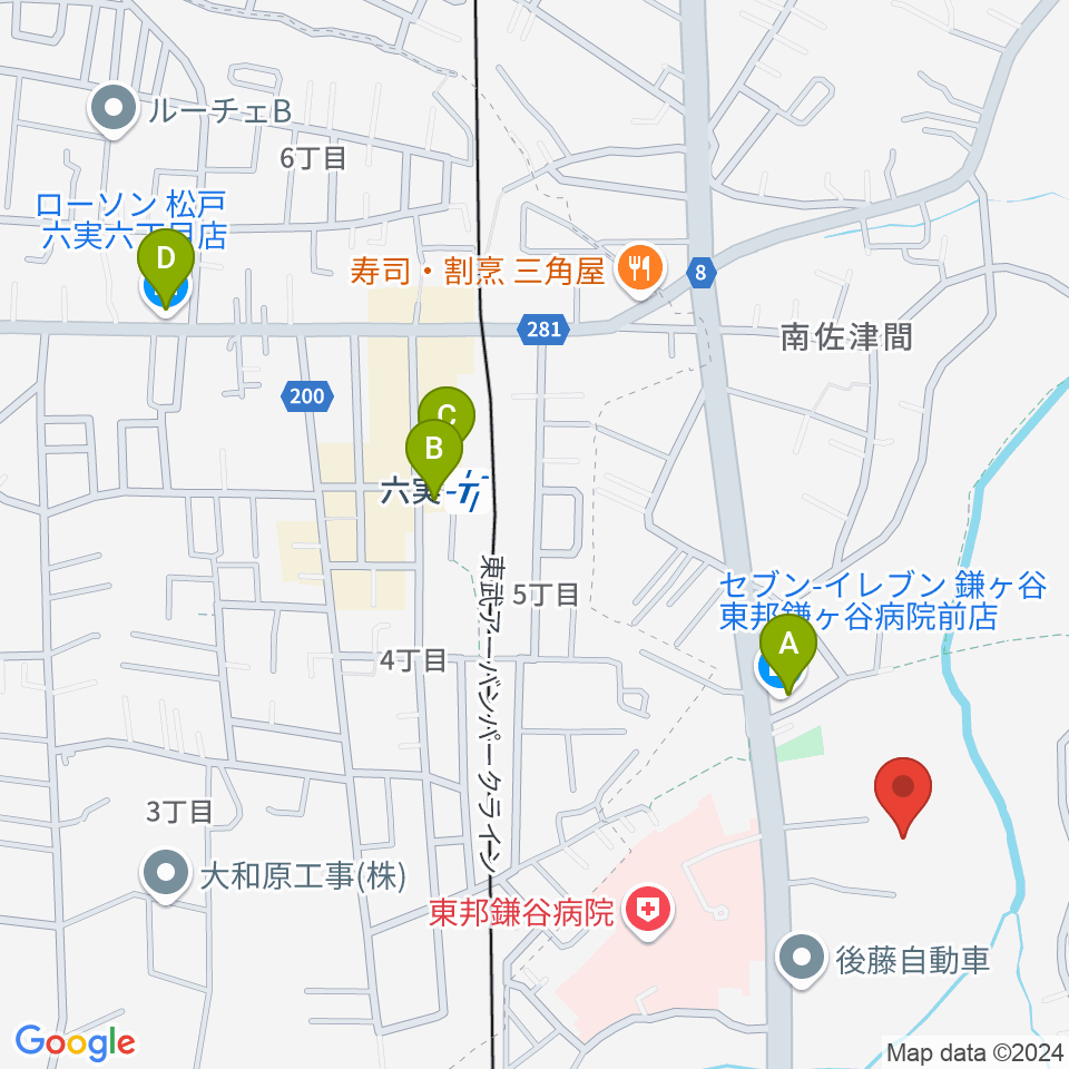 三好ギター教室周辺のコンビニエンスストア一覧地図