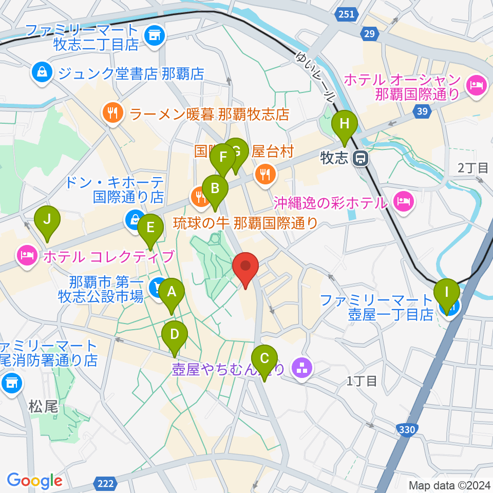 桜坂劇場周辺のコンビニエンスストア一覧地図