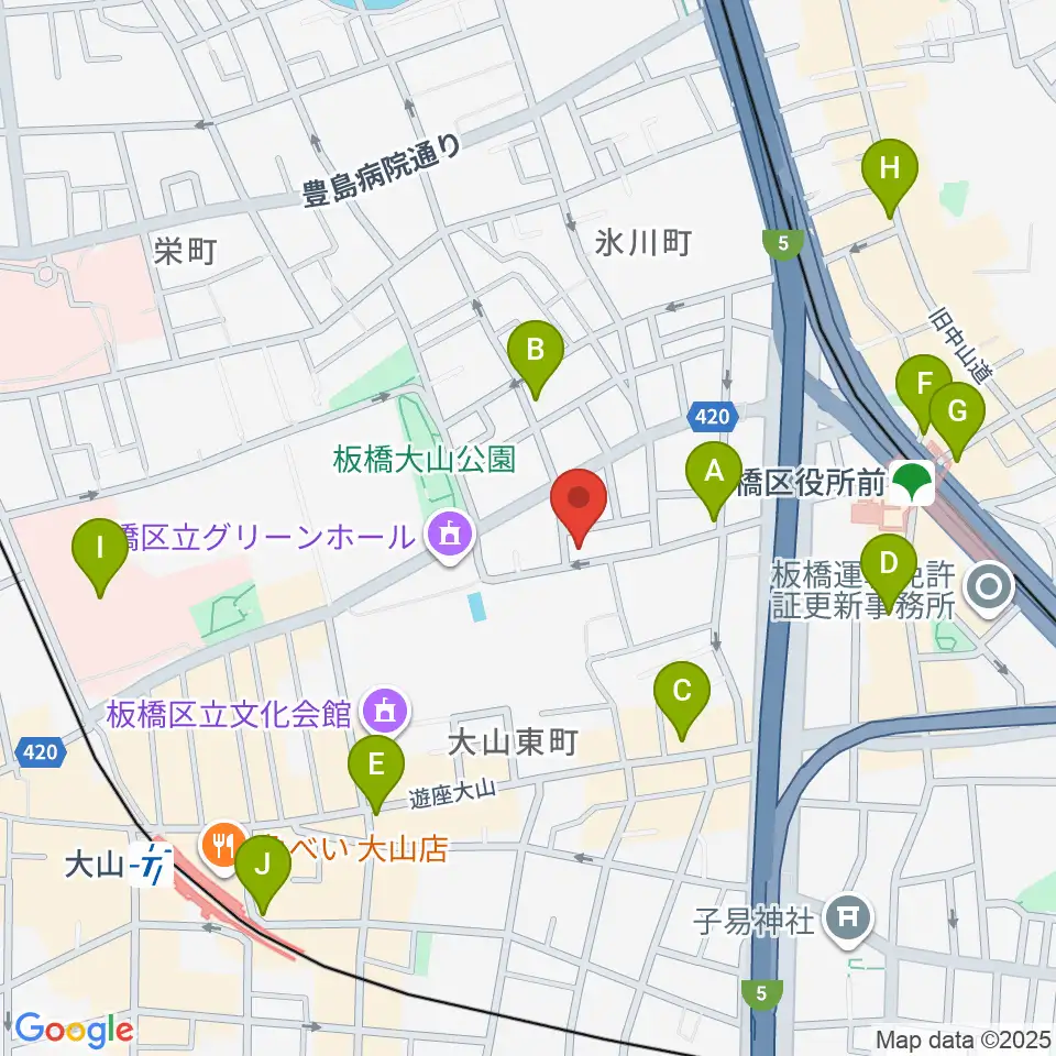サブテレニアン周辺のコンビニエンスストア一覧地図