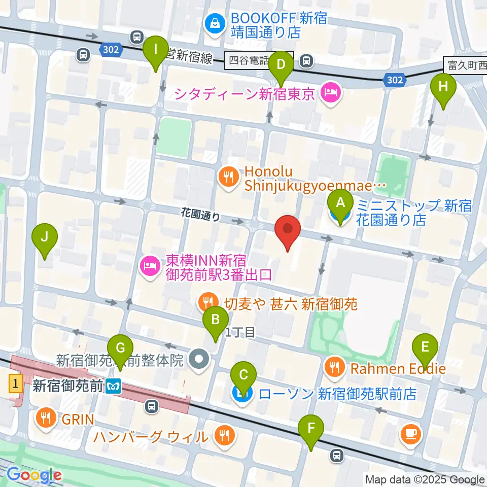 サンモールスタジオ周辺のコンビニエンスストア一覧地図