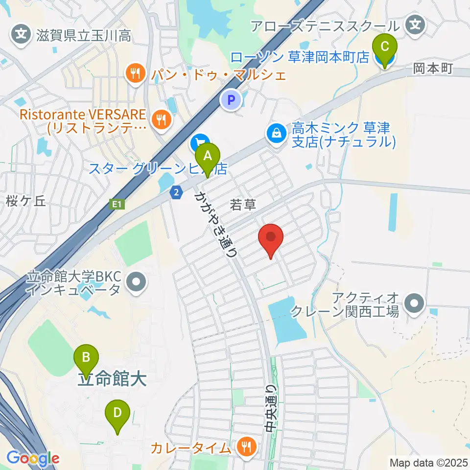 JEUGIA 若草教室周辺のコンビニエンスストア一覧地図