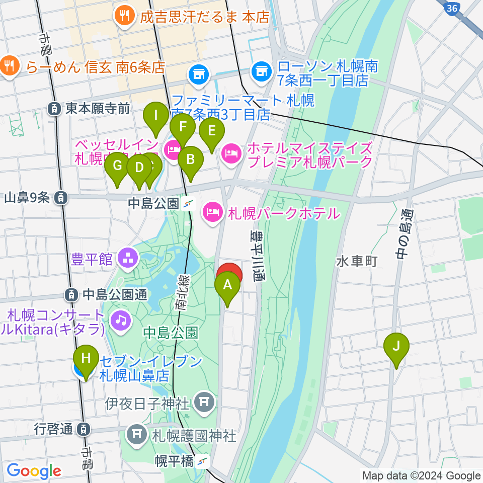 扇谷記念スタジオ・シアターZOO周辺のコンビニエンスストア一覧地図