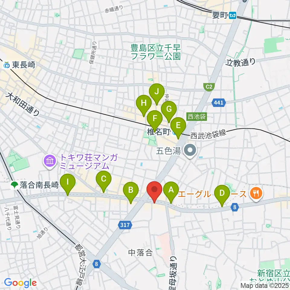 シアター風姿花伝周辺のコンビニエンスストア一覧地図