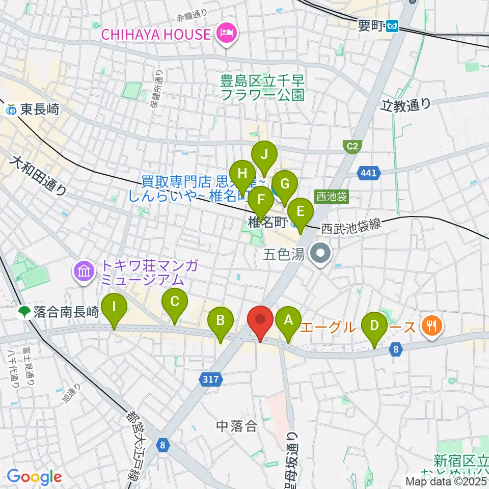 シアター風姿花伝周辺のコンビニエンスストア一覧地図
