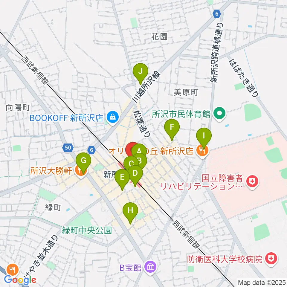 空の上の音楽教室周辺のコンビニエンスストア一覧地図