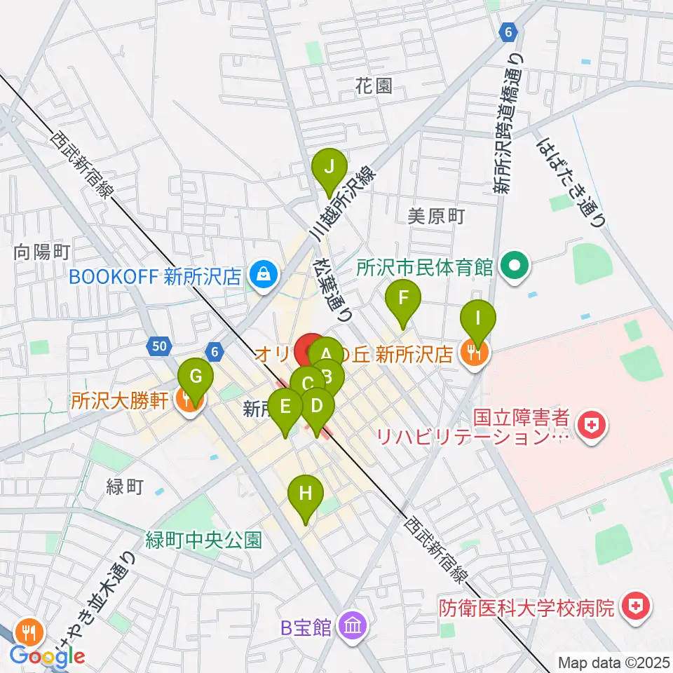 空の上の音楽教室周辺のコンビニエンスストア一覧地図