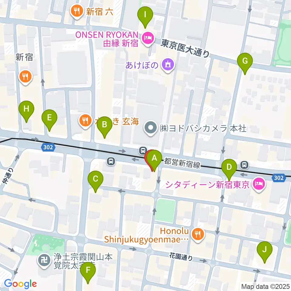 新宿シアターブラッツ周辺のコンビニエンスストア一覧地図