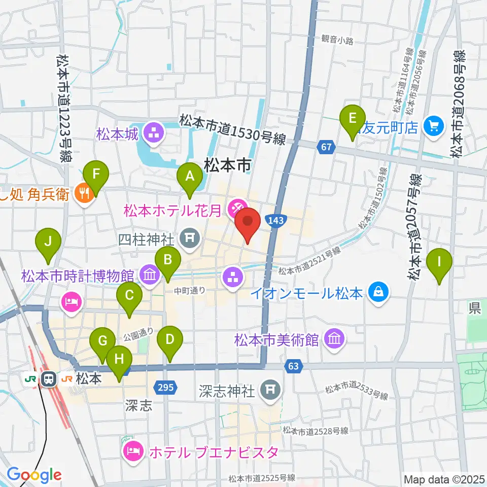 上土劇場周辺のコンビニエンスストア一覧地図