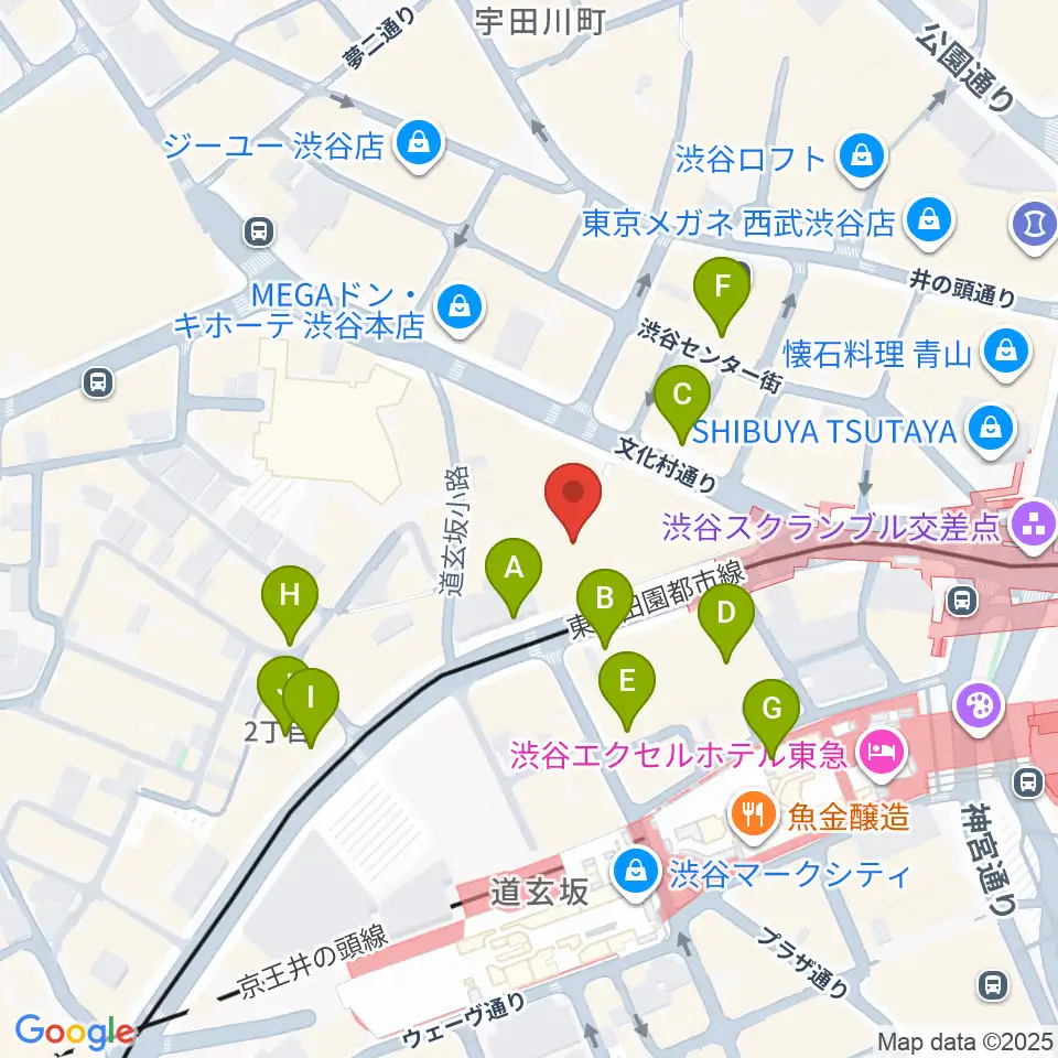 CBGKシブゲキ!!周辺のコンビニエンスストア一覧地図