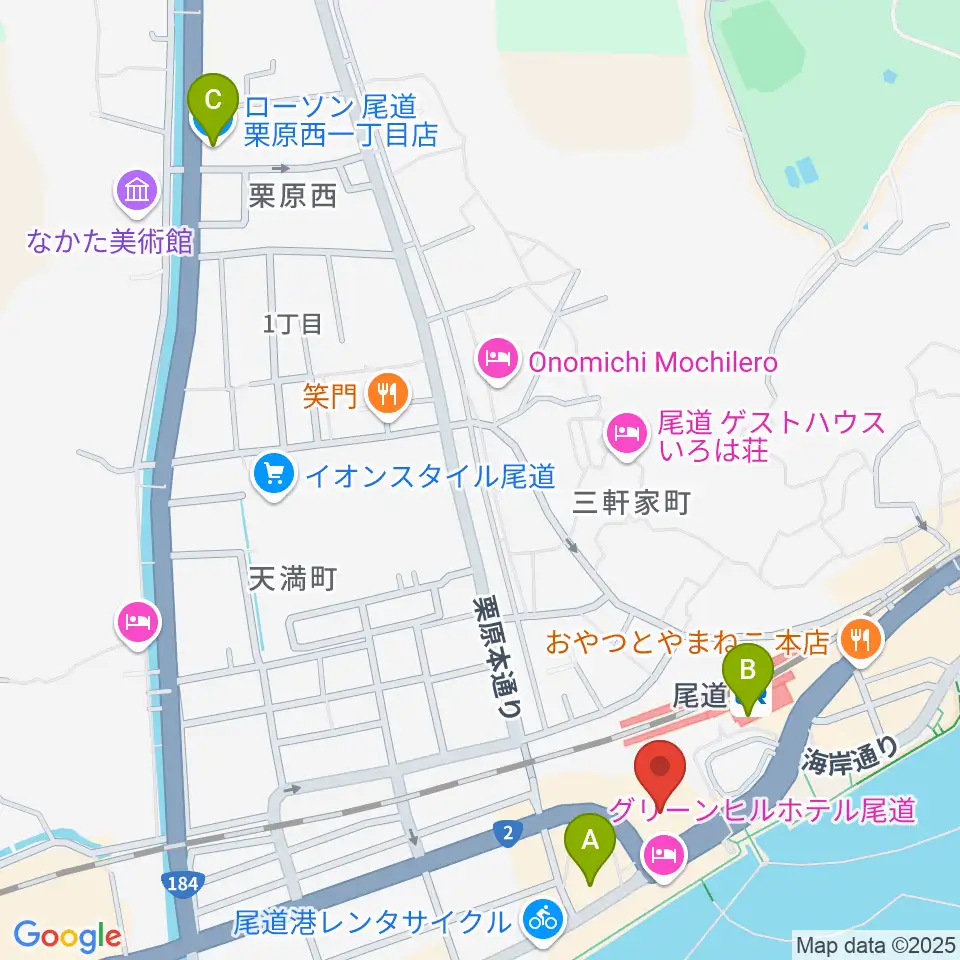 しまなみ交流館テアトロシェルネ周辺のコンビニエンスストア一覧地図