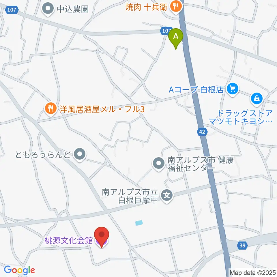 桃源文化会館周辺のコンビニエンスストア一覧地図