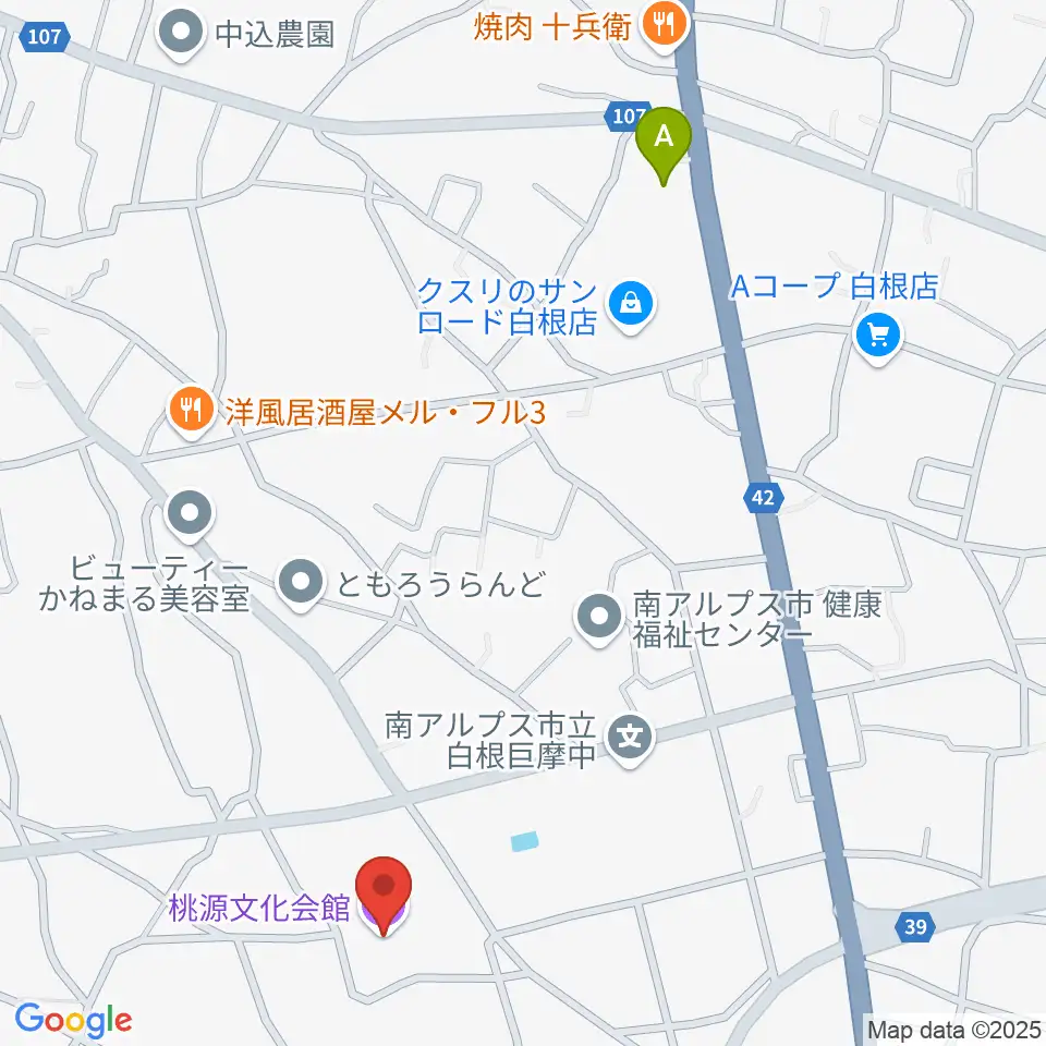 桃源文化会館周辺のコンビニエンスストア一覧地図