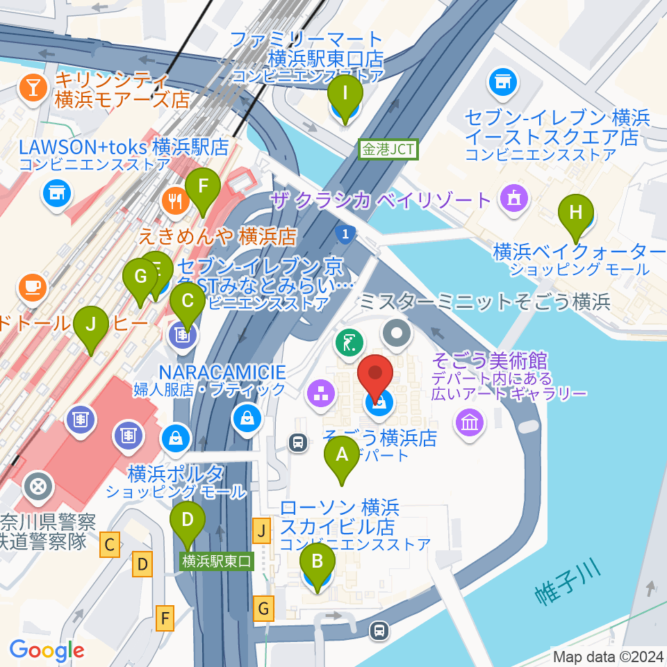 新都市ホール周辺のコンビニエンスストア一覧地図