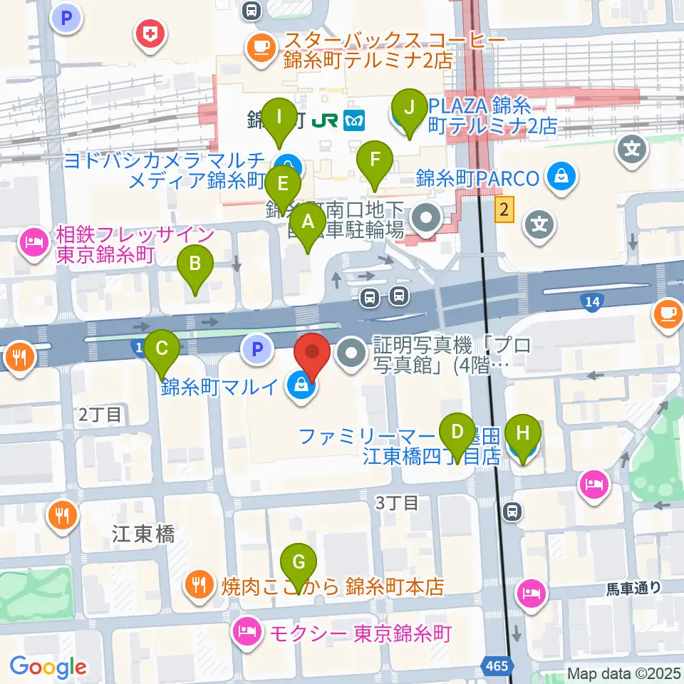 すみだ産業会館周辺のコンビニエンスストア一覧地図