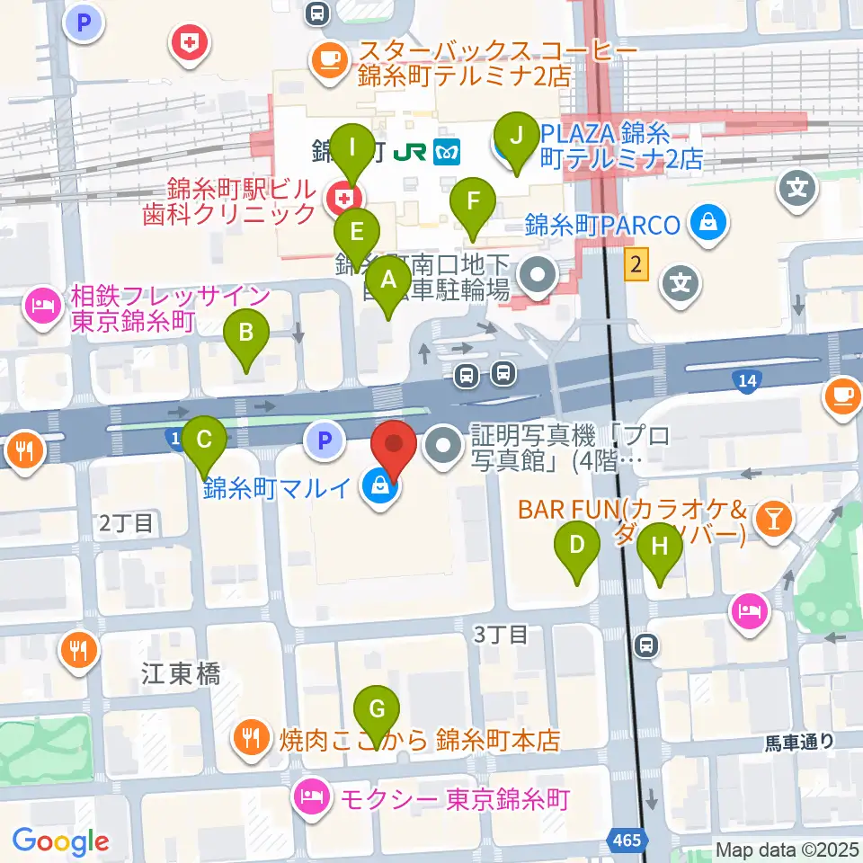 すみだ産業会館周辺のコンビニエンスストア一覧地図