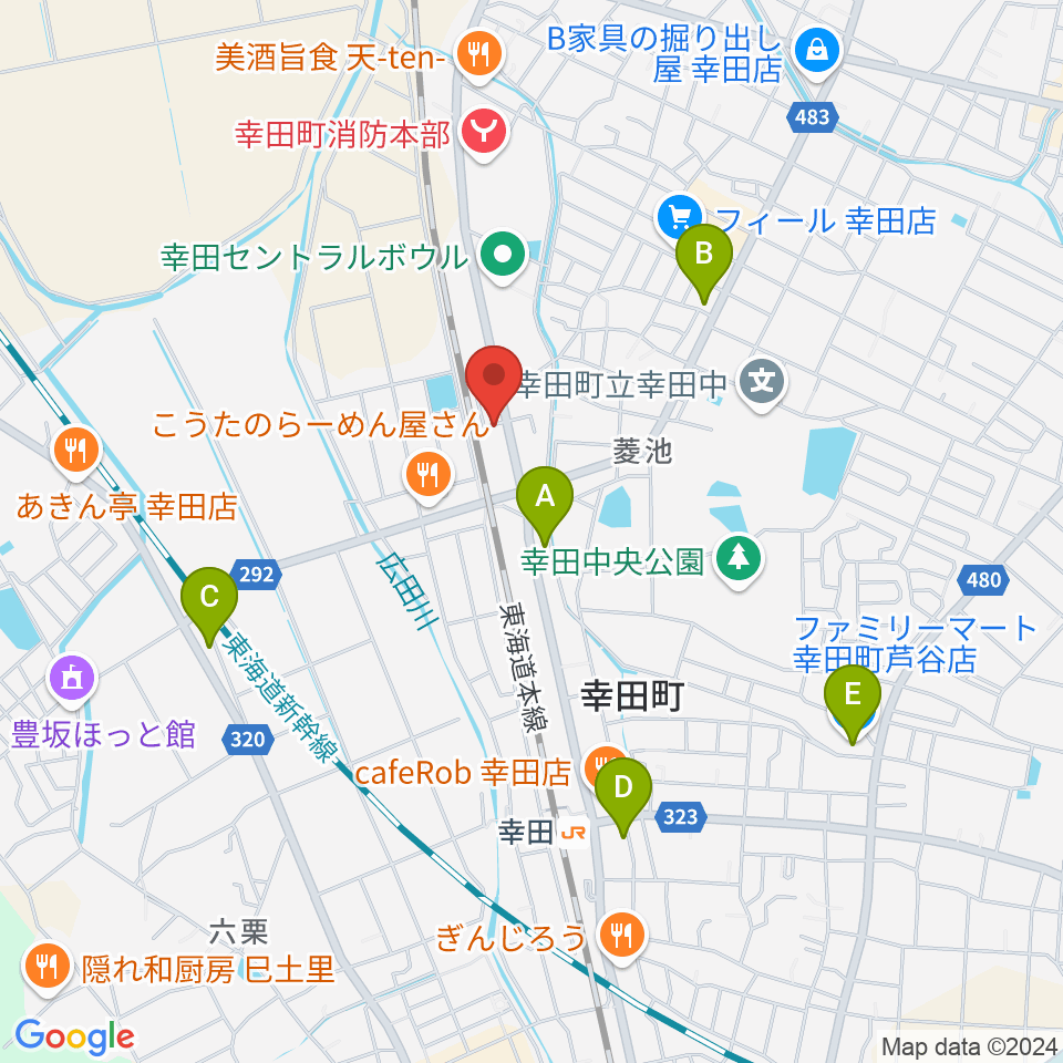 ヴァリアス ルシアリー周辺のコンビニエンスストア一覧地図