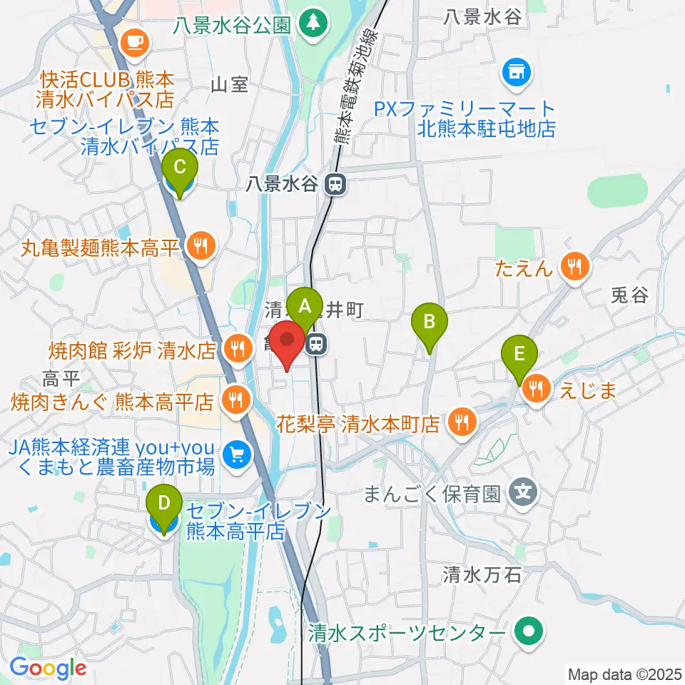 大谷楽器 清水教室周辺のコンビニエンスストア一覧地図