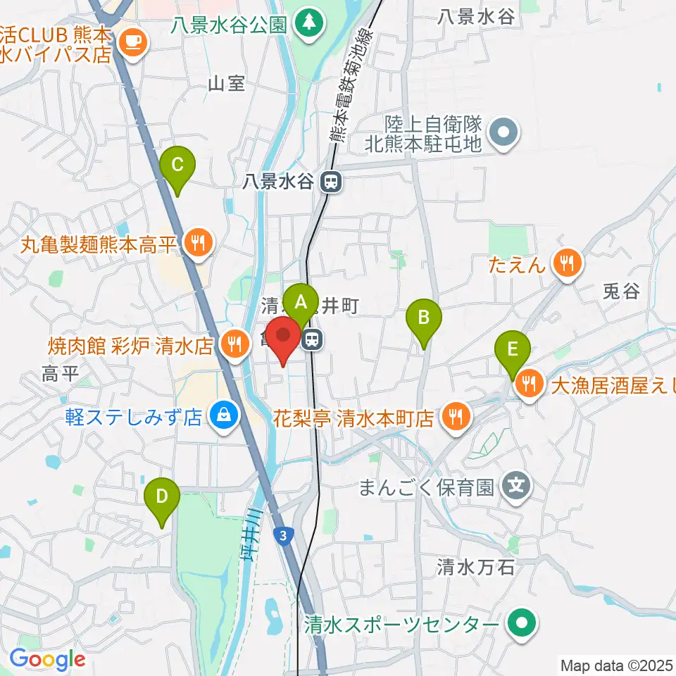 大谷楽器 清水教室周辺のコンビニエンスストア一覧地図