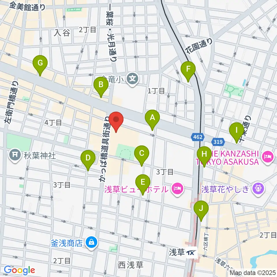 台東区生涯学習センター周辺のコンビニエンスストア一覧地図