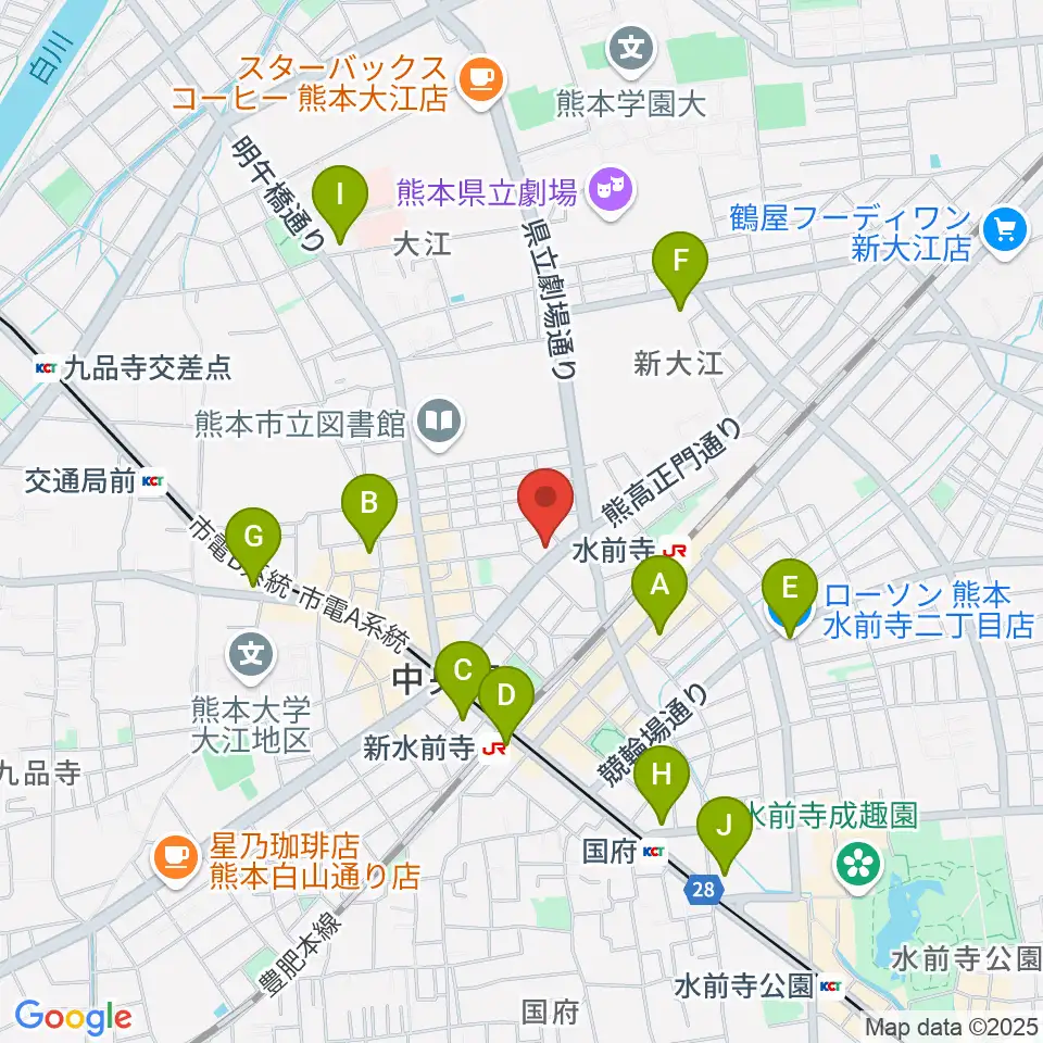 大谷楽器 大江教室周辺のコンビニエンスストア一覧地図