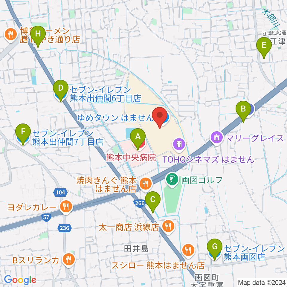 大谷楽器 はません教室周辺のコンビニエンスストア一覧地図