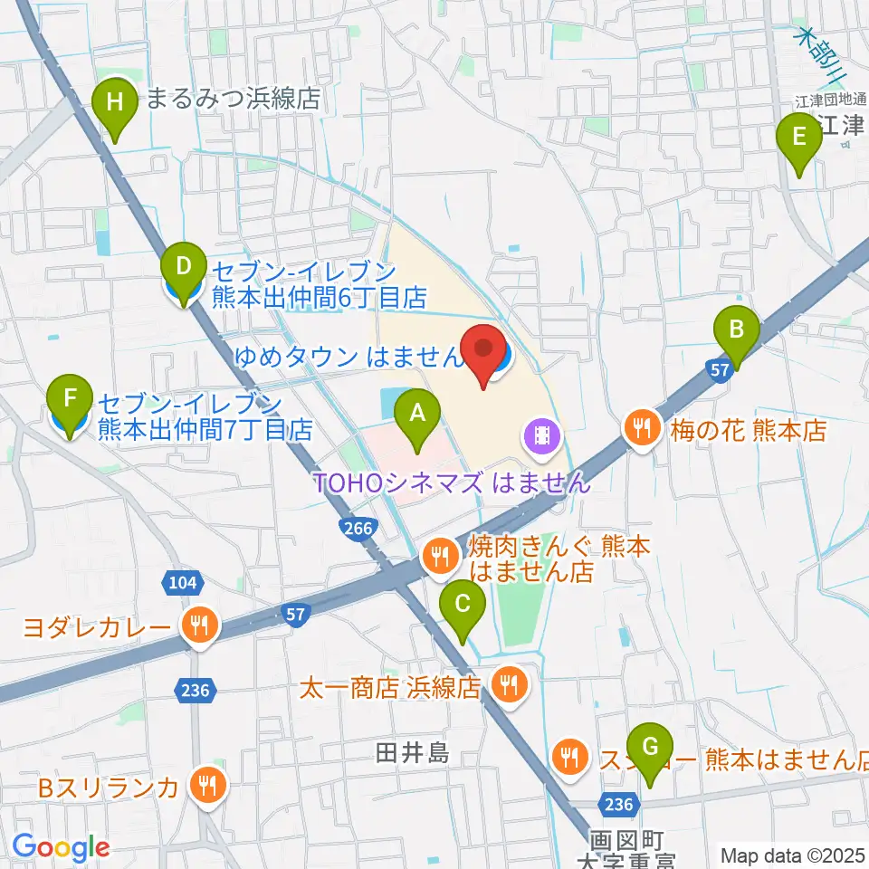 大谷楽器 はません教室周辺のコンビニエンスストア一覧地図